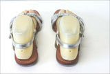 INDOCHINE 1928 Sandales Tout Cuir Brides Argentées T 38 TBE