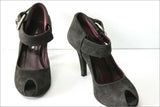 THE SELLER Escarpins Tout Cuir Gris Foncé T 35 TBE