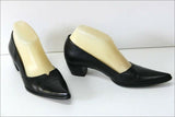 SAN MARINA Escarpins Pointus Cuir Lisse Noir T 37 TBE