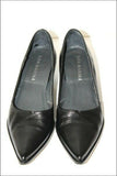 SAN MARINA Escarpins Pointus Cuir Lisse Noir T 37 TBE