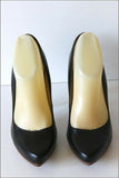 SAN MARINA Escarpins Cuir Noir Hauts Talons T 38 TBE