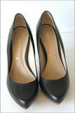 SAN MARINA Escarpins Cuir Noir Hauts Talons T 38 TBE
