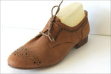 SAN MARINA Derby à Lacets Cuir Ajouré Marron T 39 TBE