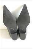 SAN MARINA Derby Pointus à Lacets Cuir Noir Petits Talons T 40 TBE