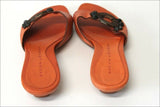 SACHA LONDON Sandales Cuir Orange Motifs Bois T 39 TBE