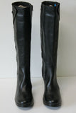 Bottes Fourrées Cuir Noir Doublure Synthétique Hauts Talons T 40 TBE