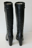 Bottes Fourrées Cuir Noir Doublure Synthétique Hauts Talons T 40 TBE