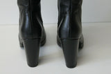 Bottes Fourrées Cuir Noir Doublure Synthétique Hauts Talons T 40 TBE