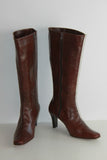VINTAGE Bottes MOORE Capellada Cuero Tout cuir Cognac Made In Lima T 6 / T 39 BE