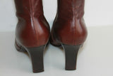 VINTAGE Bottes MOORE Capellada Cuero Tout cuir Cognac Made In Lima T 6 / T 39 BE
