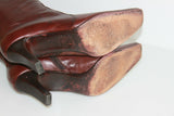 VINTAGE Bottes MOORE Capellada Cuero Tout cuir Cognac Made In Lima T 6 / T 39 BE