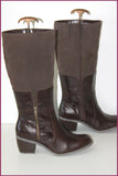 HUSH PUPPIES Bottes à Talons Cuir et Daim Bouts Ronds  T 42 ETAT NEUF