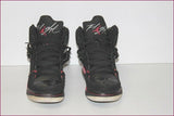 JORDAN NIKE Baskets 384520-006 Cuir Noir et Rose T 40