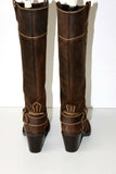 GEOX Bottes Cavalières à Talons Cuir Marron T 39 ETAT NEUF
