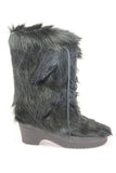 DAUPHINEIGE Mi Bottes Vintage Fourrées Poils Chèvre Noir T37 TBE