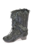 DAUPHINEIGE Mi Bottes Vintage Fourrées Poils Chèvre Noir T37 TBE
