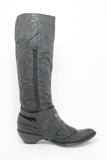 BOCAGE Bottes Cuir Froissé Noir T36 TBE