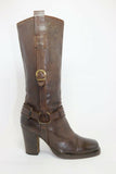 Maria Cristina Bottes Cuir Marron T37,5 TBE made in Italie