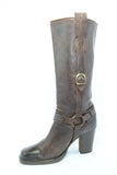 Maria Cristina Bottes Cuir Marron T37,5 TBE made in Italie