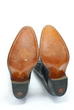 PETER NANG  Boots Vintage Cuir Noir Brodé T39 TTBE