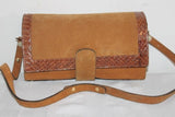 VINTAGE Pochette  daim marron Porté  Epaule ou bandoulière  BE