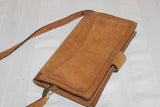VINTAGE Pochette  daim marron Porté  Epaule ou bandoulière  BE