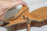 VINTAGE Pochette  daim marron Porté  Epaule ou bandoulière  BE