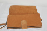 VINTAGE Pochette  daim marron Porté  Epaule ou bandoulière  BE