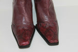 VINTAGE Mi Bottes REGINA Tout Cuir Violet Talons Carrés T 36 TBE