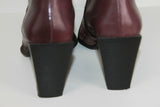 VINTAGE Mi Bottes REGINA Tout Cuir Violet Talons Carrés T 36 TBE