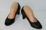 GIORM VENEZIA Escarpins Tout Cuir Verni Ouverts T 38.5 BE