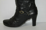 ASH Bottes Cavalières à Talons Cuir Noir T 39 TBE