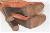 PAN TULIPANI Luxe Bottes à Talons Tout Cuir Caramel T 36 TBE