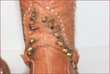 PAN TULIPANI Luxe Bottes à Talons Tout Cuir Caramel T 36 TBE