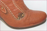 PAN TULIPANI Luxe Bottes à Talons Tout Cuir Caramel T 36 TBE