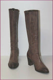 DONNA PIU Bottes à Talons Cuir Taupe T 41 TBE