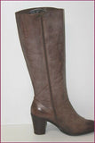 DONNA PIU Bottes à Talons Cuir Taupe T 41 TBE