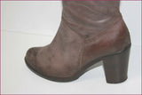 DONNA PIU Bottes à Talons Cuir Taupe T 41 TBE