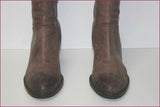 DONNA PIU Bottes à Talons Cuir Taupe T 41 TBE