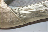 DURER PARIS Escarpins VINTAGE  Cuir Doré RETRO Fait Main T 4 US / T 35 FR BE