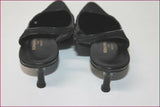 SONIA RYKIEL Escarpins Pointus Toile Imprimée Noire Talons Ouverts T 37 TBE