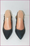 AURA By Lodi Escarpins Pointus Ouverts Cuir Bleu Pétrole T 38 TBE