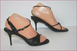 DAVID ACKERMAN Sandales Tout Cuir Tressé façon Croco T 37 TBE