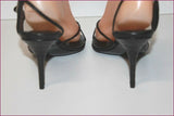DAVID ACKERMAN Sandales Tout Cuir Tressé façon Croco T 37 TBE