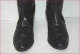 Bottes Vintages Tout Cuir Noir Mollets Forts T 38.5 TBE