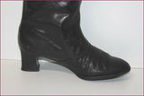 Bottes Vintages Tout Cuir Noir Mollets Forts T 38.5 TBE
