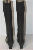 Bottes Vintages Tout Cuir Noir Mollets Forts T 38.5 TBE