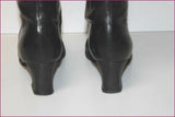 Bottes Vintages Tout Cuir Noir Mollets Forts T 38.5 TBE