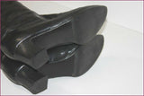 Bottes Vintages Tout Cuir Noir Mollets Forts T 38.5 TBE
