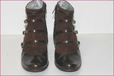 FREE LANCE Boots Cuir Verni Marron et Daim T 36 TBE